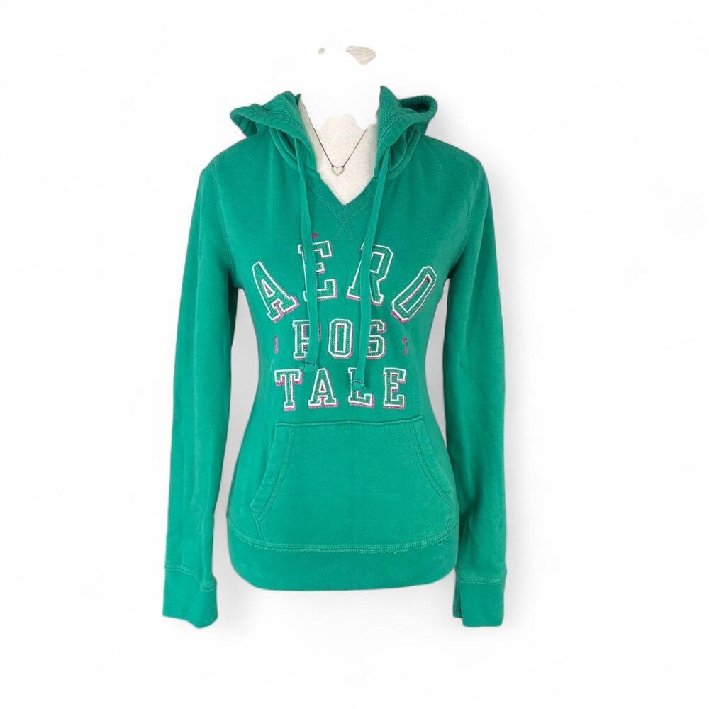 Aeropostale Y2K teal 2000s lightweight hoodie size M